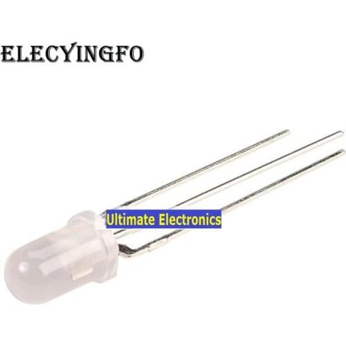 1000pcs F5 red and blue fog Common Cathode/Anode 5MM LED light bulb fog double color round top dissfused