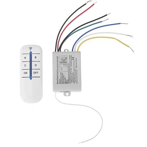 4 Relay 220V Wireless Remote Control Switch ON/OFF 220V Lamp Light Digital Wireless Wall Remote Switch Receiver Transmitter