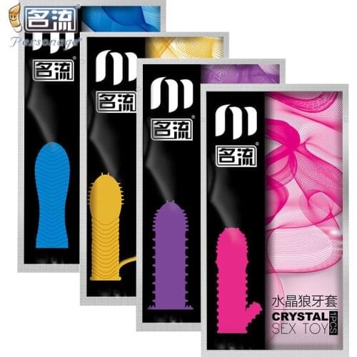 5/4 PCSPenis Cock Ring for Male Sheath Condom Reusable Ribbed Stimulate Ejaculation Delay Penis Sleeve Sex Toys