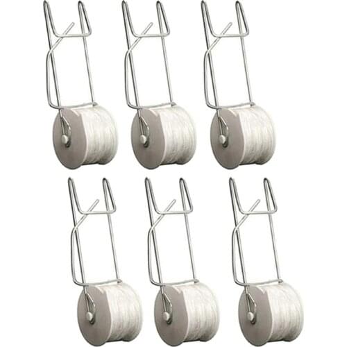 6Pcs Tomato Support Hooks Set Plant Roller Hooks with 15M Vine Support String Rope Garden Flower Plant Trellising Kit
