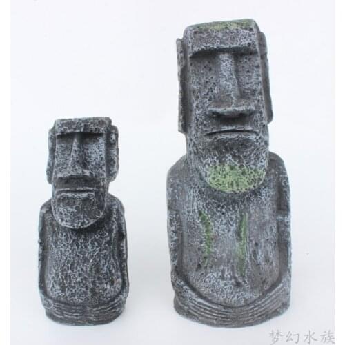 The Aquarium Decorations Retro Rome Easter Island Stone Statuette of Evil In Ancient Rome Cippus Stone Human Statue JOSS Figure