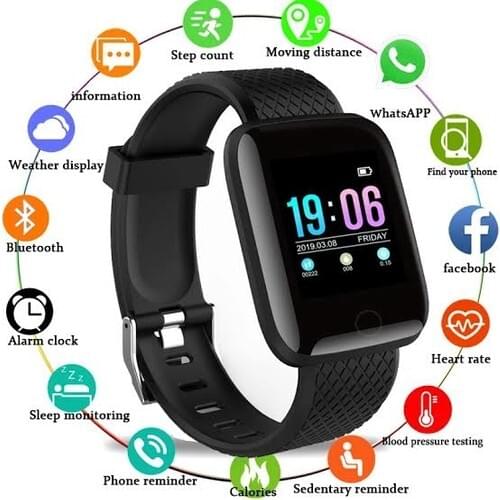 Bood Smart Watch 3 Smart Watch Trend Sport Wrist Watch -Black