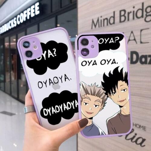 Oya Oya Oya Haikyuu luxury Phone Cases coque matte transparent For iphone 7 8 11 12 plus mini x xs xr pro max cover