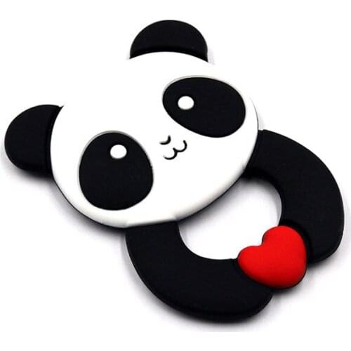 Baby Silicone Teethers Cartoon Panda for Necklaces BPA Free Teether Toy Accessories Nursing DIY
