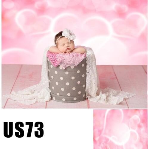 Kids Baby Photo Booth Background Pastel Pink Bokeh Hearts Photo Backdrop Valentines Day Studio Portrait Baby Shower Wallpaper