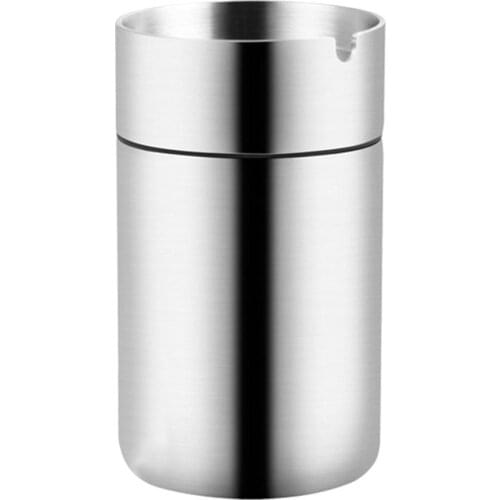 HOT SALES！！！New Arrival Stainless Steel Car Ashtray Windproof Smoking Cigarettes Ash Holder Container