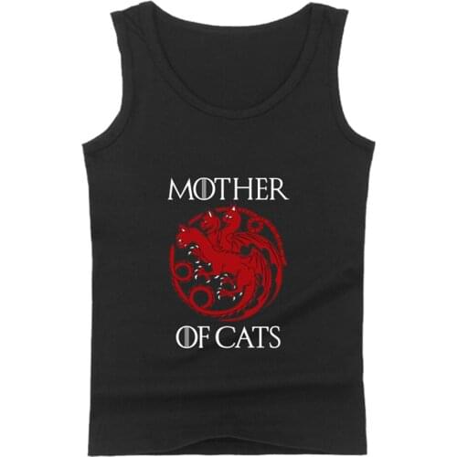 MOTHER OF CATS printed mens tank tops shirt hip hop summer gym vest fashion bodybuilding tank top men singlet fitness clothing
