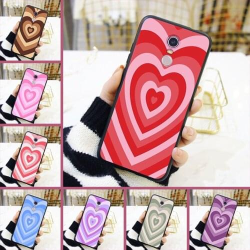 Soft Silicone Case For Xiaomi Redmi Note 4 4X 5 5A 6 Pro Prime Pink Heart Back Cover For Pocophone F1 Redmi S2 4A 5A 6A 5 Plus
