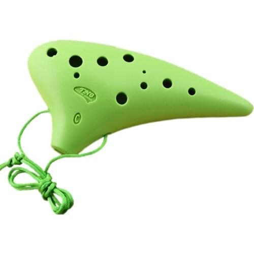 Plastic Ocarina 12 Holes Key Alto C Soprano C Teaching Music Instruments Toys For Children Colorful Musical Instruments Gift TNG