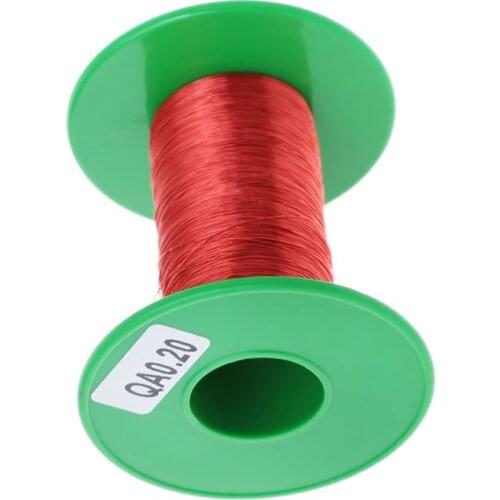 100m QA Polyurethane Enameled Copper Wire 0.2mm Welding Wires Coil Winding 63HF