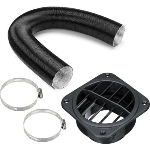 Tube With Clip And Square Parts Warm Air Outlet Exhaust Hose Automobile Accessories Suit