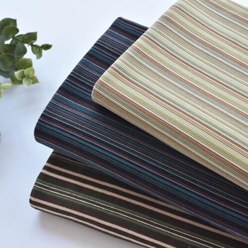 1meter 100% cotton Striped corduroy fabric for Childrens skirt dress DIY Summer clothes bag handwork fabric art XMT
