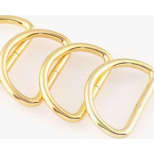 1 Inch Gold Metal D Ring Non Welded D Buckles Belt Buckle Webbing Strap Handbag Hook Holder Backpack Purse Clasp Making Hardware