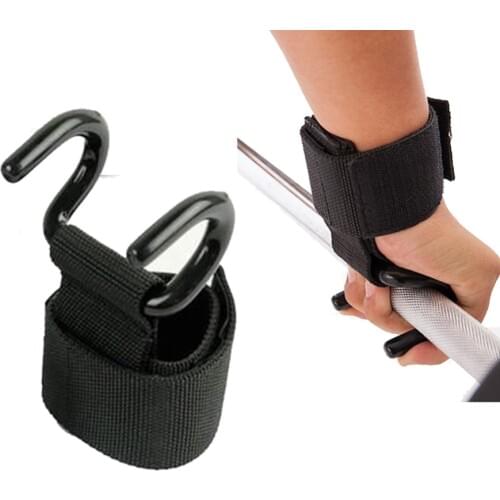 1PC Weight Lifting Hook Hand Bar Wrist Straps Glove Weightlifting Strength Training Gym Fitness hook Support Lift Grip belt