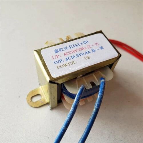 10.5V 0.4A Transformer 230V input 5VA EI41*20 for Ice machine water heater control transformer