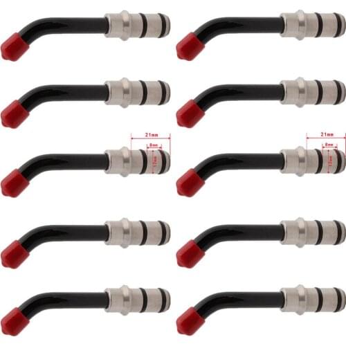 10pcs Universal Dental Optical Fiber Guide Rod Tips For Dental LED Curing Light Lamp 21x12mm Black