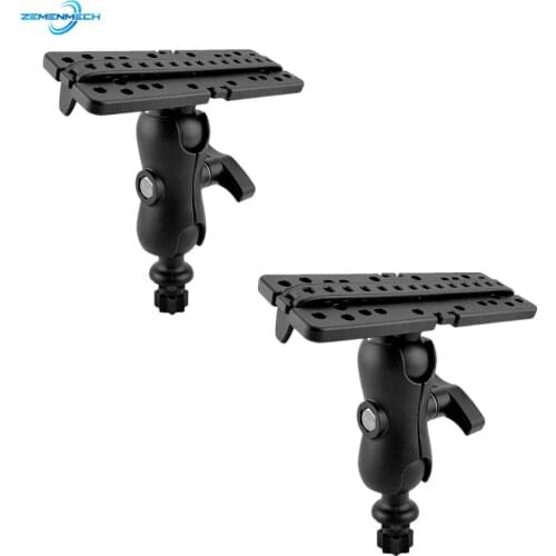 2PCS Swivel Ball Mount Fish Finder Universal Mounting Plate Kayak Accessories Inner Hexagon Base Marine Boat GPS MAP Supporter