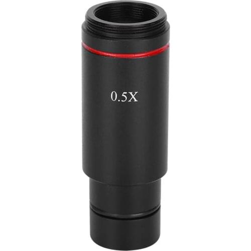 0.5X Microscope Adapter Lens C Mount Microscope Adapter Lens 25mm Electronic Eyepiece Reduction Lens for Microscope CCD Camera