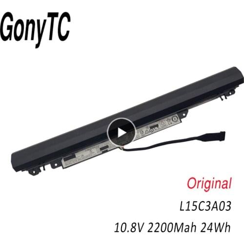 GONYTC L15C3A03 L15L3A03 L15S3A02 Laptop Battery For Lenovo Ideapad 110-15 110-14 110-15 110-15IBR 110-15ACL 10.8V 2200mAh 24Wh