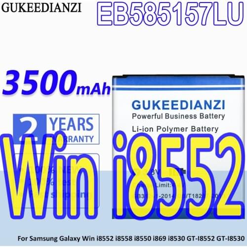 High Capacity GUKEEDIANZI Battery EB585157LU 3500mAh For Samsung Galaxy Win i8552 i8558 i8550 i869 i8530 GT-I8552 GT-I8530