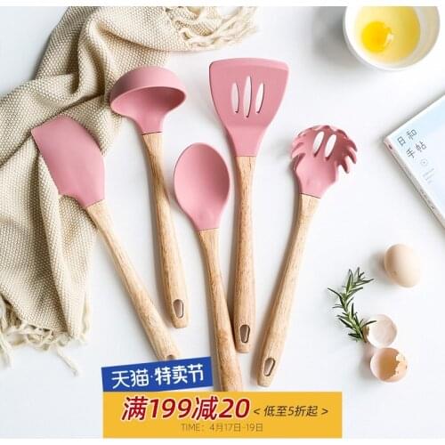 Non-stick special silicone spatula high temperature home kitchen cooking wok spatula soup spoon wok frying shovel
