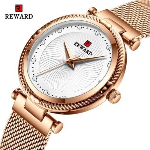 2021 REWARD Luxury Women Watch Fashion Casual Waterproof Quartz Watches Elegant Clock Ladies Wrist Watch Gift for Girls Wife