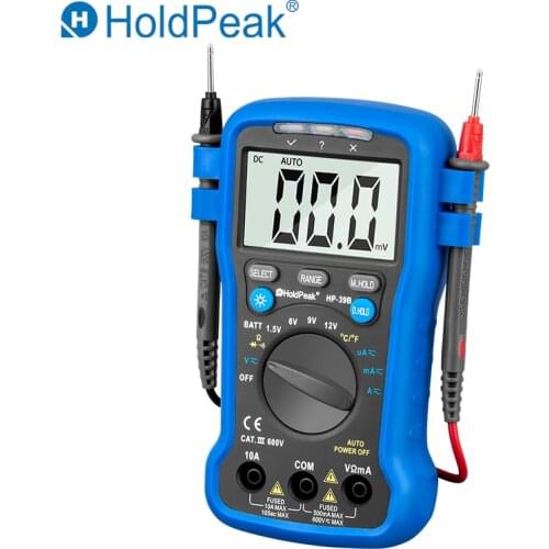 HoldPeak HP-39B Handheld Digital Multimeter AC DC Ammeter Voltmeter Tester Meter Digital Multimetro Ammeter Multitester