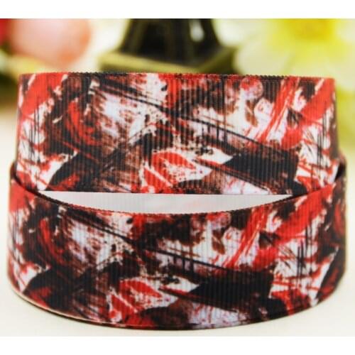 22mm 25mm 38mm 75mm Abstract pattern printed Grosgrain Ribbon party decoration 10 Yards X-03615