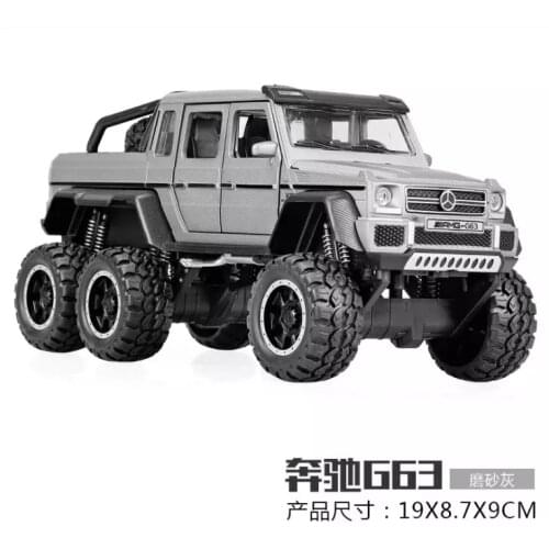 1: 32 Simulation Big Tire Alloy SUV Childrens Toy Car Model Boys Birthday Christmas Gift Gray CAR