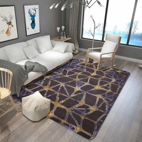 Modem fashion Reticulate Printed Carpets for Living Room Decor large Area Rugs European style floor Mat/Rug Bath Antiskid Carpet