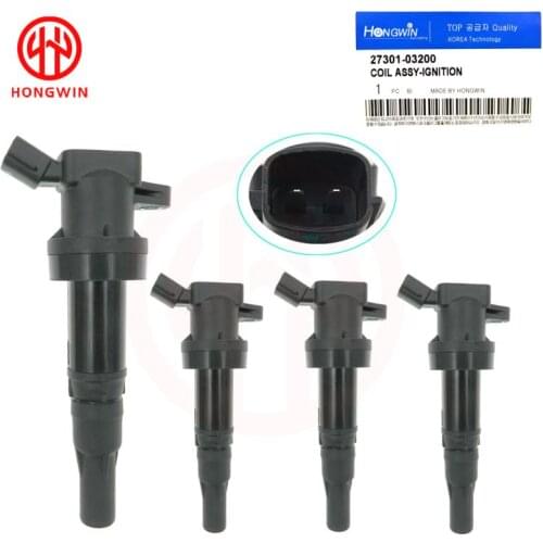 Set of 4 NEW Ignition Coil OEM:27301-03200 2730103200 Hyundai i10 i20 Kia Picanto Rio III 1.2 1.25 CVVT G4LA 2008-2015