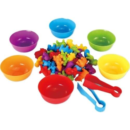 NEW Rainbow Counting Bears Set Montessori Educational Colour Sorting Toys