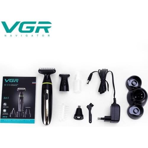 Ourwork electric shaver nose hair scissors eyebrow scissors multi function dry and wet combination set v-016