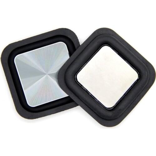 2PCS 50x50mm square bass diaphragm passive plate reinforced bass low frequency membrane radiator rubber diaphragm