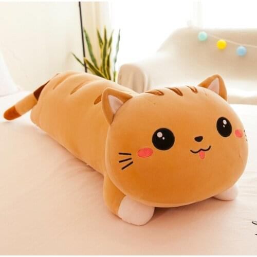 50/130 cm long cat pillow plush toy soft stuffed plush animal kids gift home decor girl gift WJ290