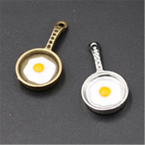 8pcs 32x17mm Frying pan charm alloy pendant suitable for earrings necklace DIY fashion jewelry findings