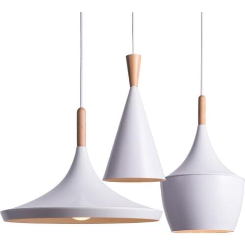 Slope Indoor lighting slope pendant lights Wood and aluminum lamp restaurant bar coffee dining room LED hanging light fixture M