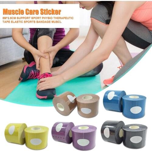 Hot Sale Kinesiology Tape Classic Delicate 1 Roll 5mx2.5cm Kinesiology Tape Bandage Sport Fitness Roll Cotton Elastic Stick