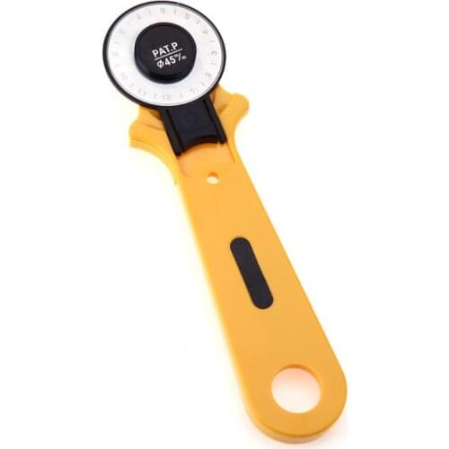 28/45mm Stainless Steel Patchwork Roller Wheel Round Knife Cloth Fabric Leather Craft Cutter Tool DIY Sewing Accessories Yellow