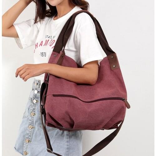 Vintage Luxury Designer Crossbody Handbag Female Large Capacity Messenger Bags For Women New Fashion Canvas Shoulder Bag Women