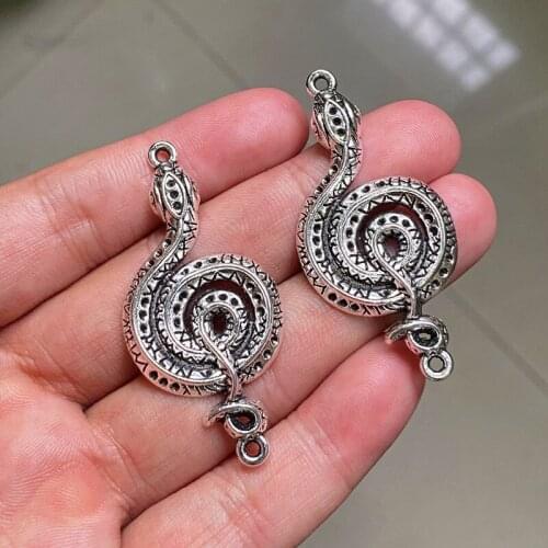 12pcs Female python Charms Pendants For Findings Jewelry Making Diy Girl Snake Necklace Bracelet Aesthetic Accessories Handmade