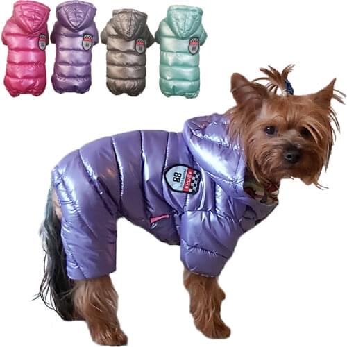 Winter Dog Clothes Waterproof Pet Jumpsuit Warm Dog Coat Puppy Jacket Chihuahua Hoodies Shih Tzu Poodle Outfit For Small Dogs