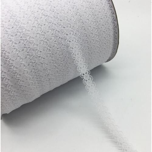 1M Latest Embroidery Lace Trim Fabric Organza 1.5cm White Purple Ribbon Green Lace Sewing Accessories Guipure Multicolor KQ11