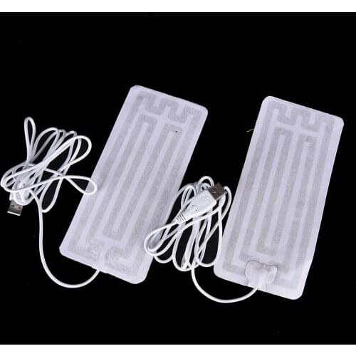 1 Pair 5V USB Electric Heating Element Film Heater Pads Carbon fiber heating pad Warm Feet Pad for Warming Feet