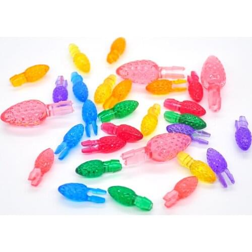 10Pcs Ceramic Christmas Tree Accessories Home Decoration Replacement Bulb Christmas Tree Decoration Lamp