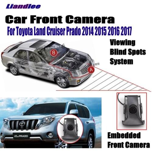 Car Front LOGO Grill Camera For Toyota Land Cruiser Prado 2014 2015 2016 2017 Not Reverse Rearview Parking Camera Wide Angle