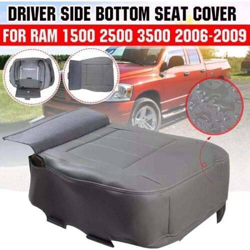 Car Front Driver Side PU Leather Seat Cushion Bottom Seat Cover for Dodge Ram 1500 2500 3500 4500 2006 - 2009