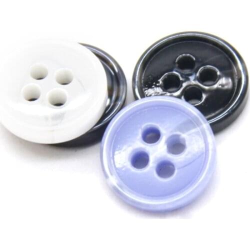 HENGC Blue Pattern Round Resin Shirt Decorative Buttons For Clothing Sleeve Coat Doll Sewing Accessories DIY Crafts Wholesale