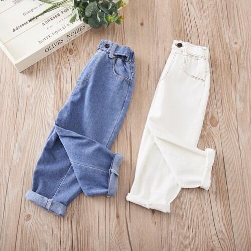Childrens jeans boys and girls fashion casual pants