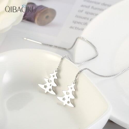 Christmas Tree Long Fringed Earrings Fashion Chain Piercing Pendant Earring Jewelry for Women Earring Festival Gift